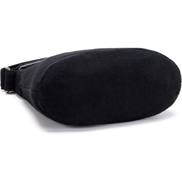 Women's Retro Small Size Canvas Shoulder Bag Black#2 - Picture 3 of 6